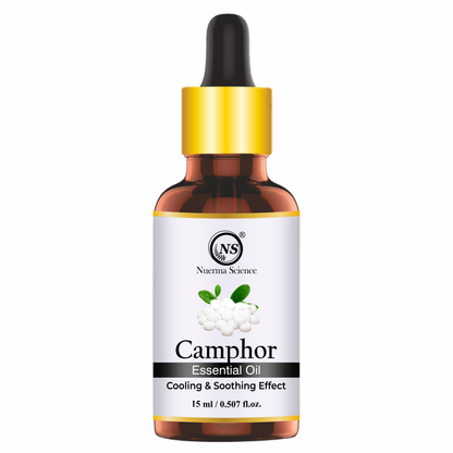 Nuerma Science Camphor (Kapoor) Cold Pressed Oil For Skin & Hair Care - 15m