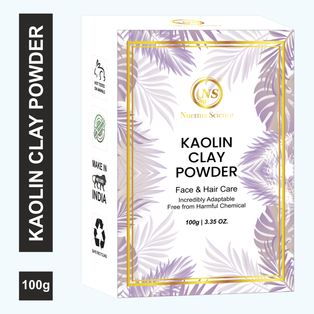 Kaolin Clay Pure & Natural Powder For Face & Hair Care - 100gm