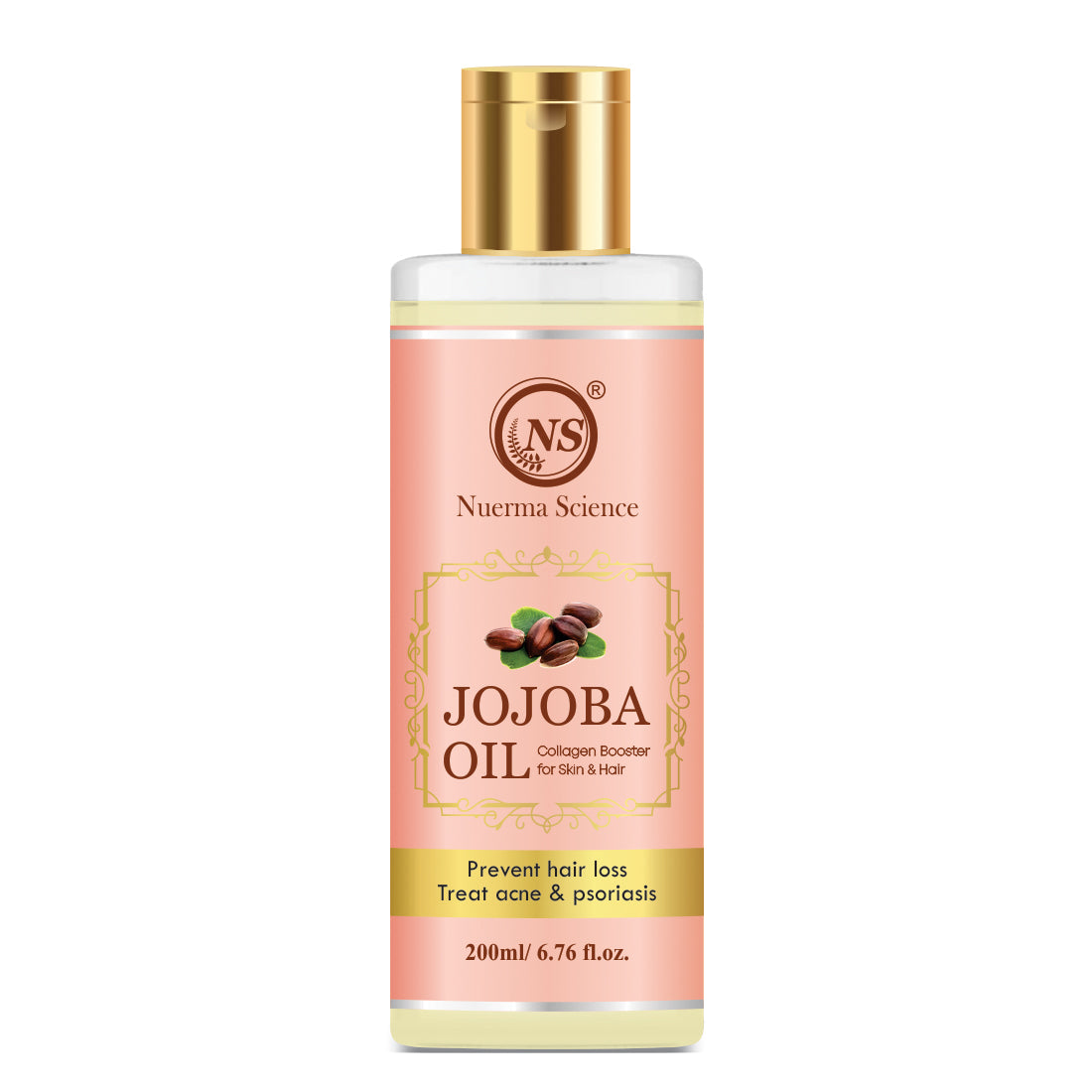 Nuerma Science Jojoba Oil: Your Ultimate Collagen Booster for Skin Glow & Hair Growth - 200ml