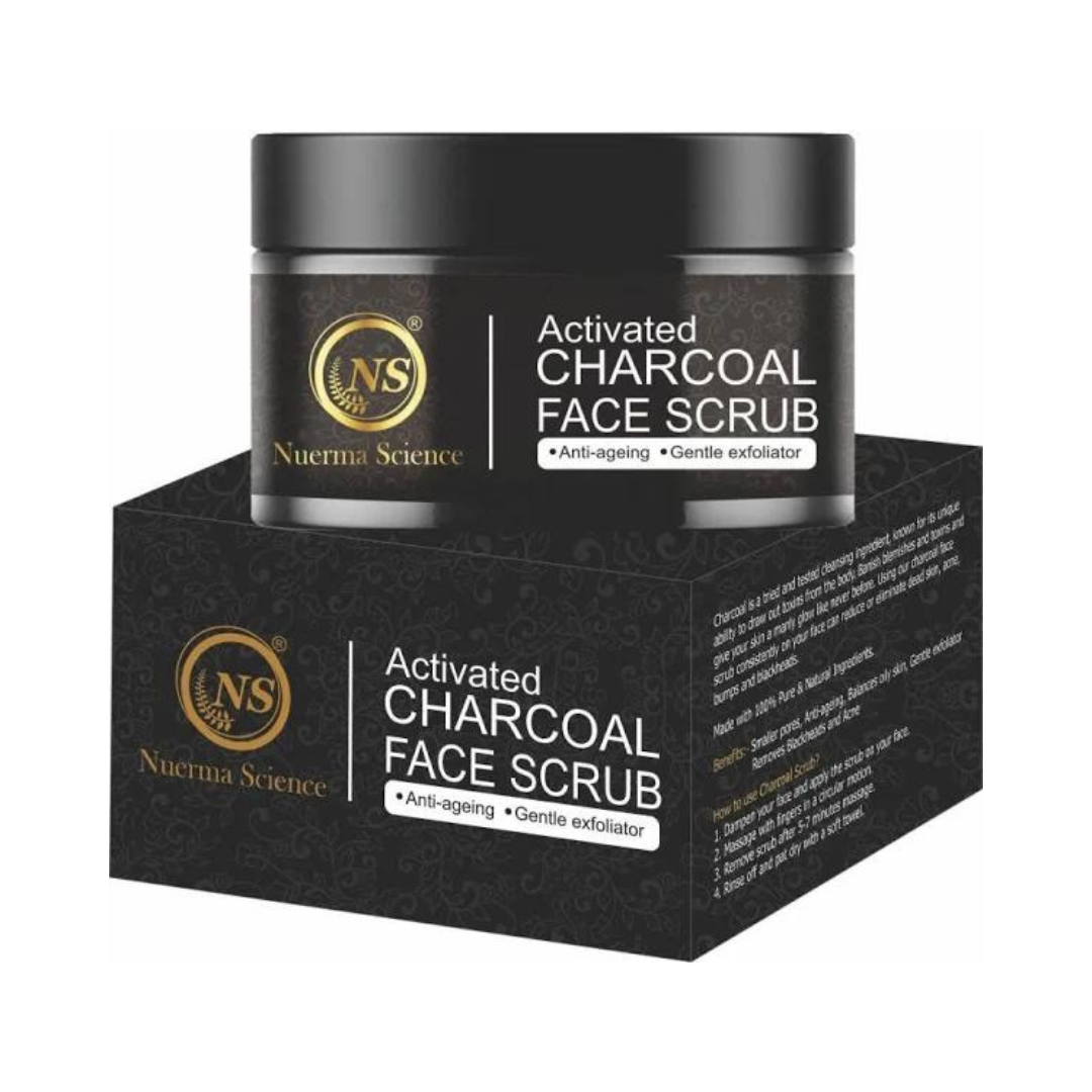 Nuerma Science Charcoal Face Scrub | Remove Dead Skin Cells & Cleanse Deeply - 100gm