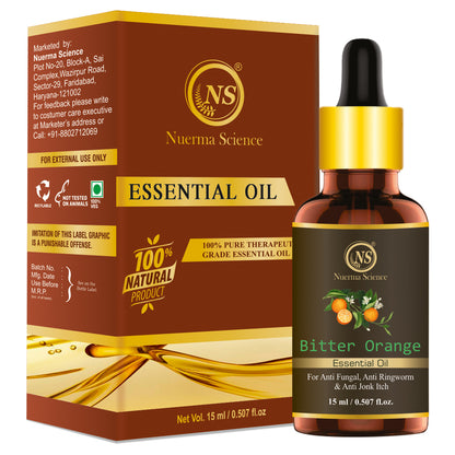 Nuerma Science Bitter Orange Essential Oil For Anti Fungal & Aromatherapy - 15ml