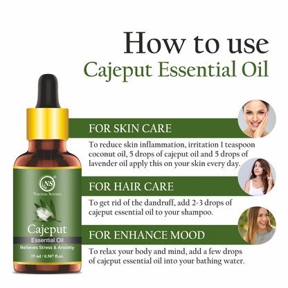 Nuerma Science Cajeput Essential Oil For Skin, Body & Hair Care - 15ml