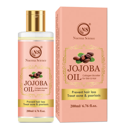 Nuerma Science Jojoba Oil: Your Ultimate Collagen Booster for Skin Glow & Hair Growth - 200ml