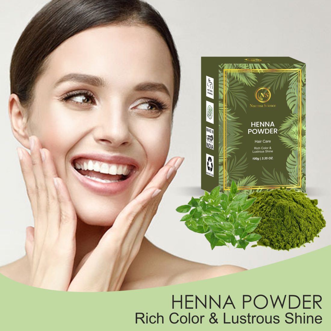 Henna (Organic & Natural) Powder For Hair Color - 100gm