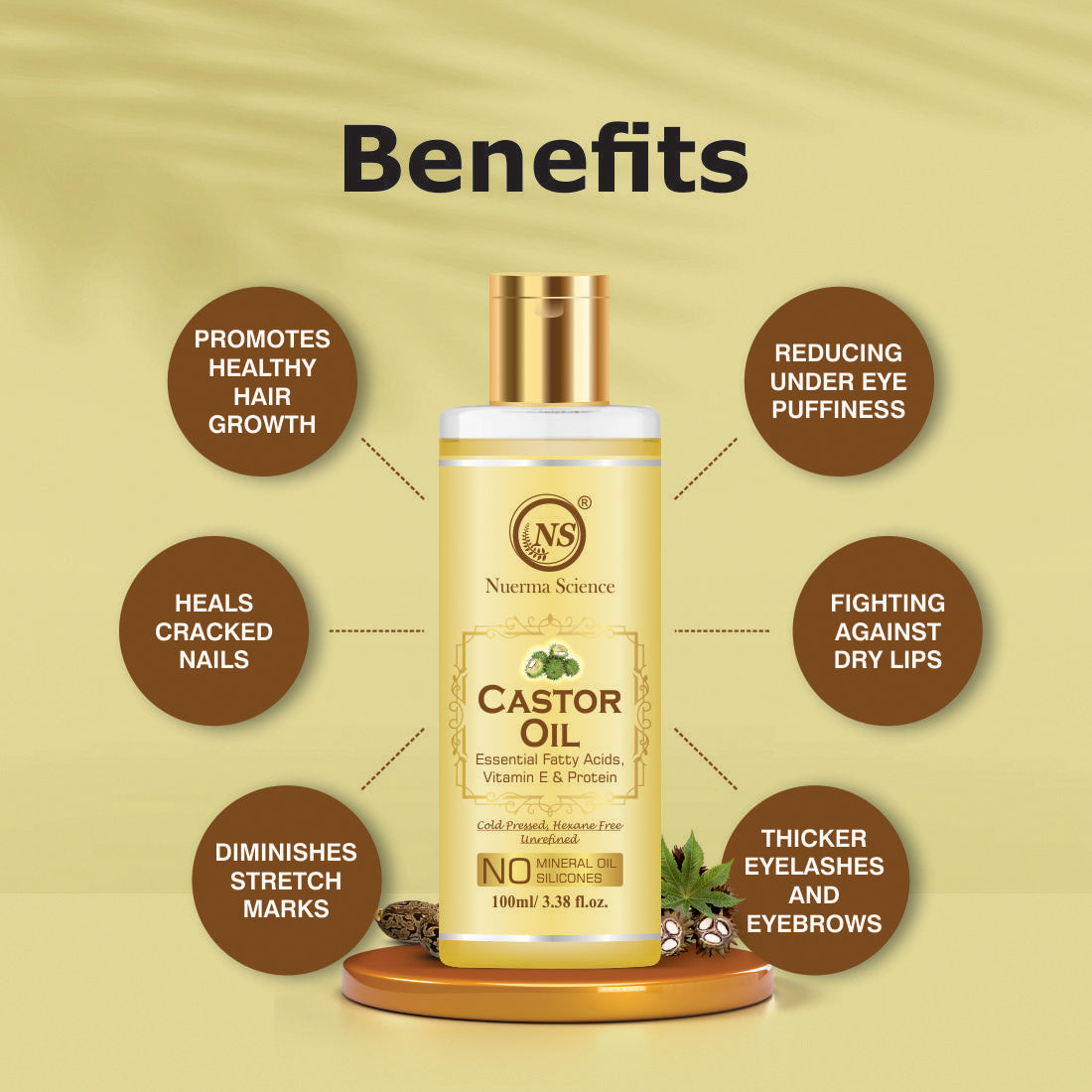 Castor Oil For Hair & Body - 100ml