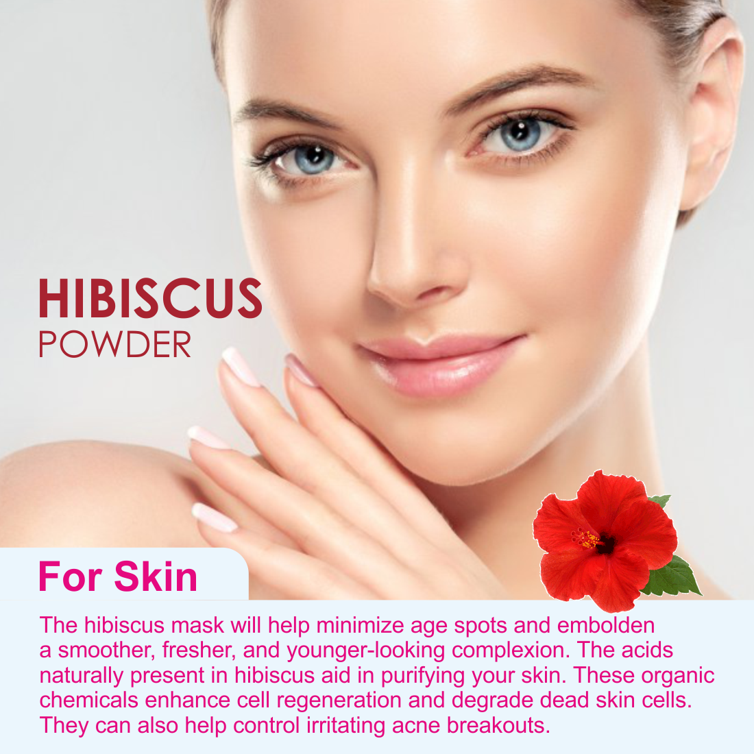 Hibiscus Bio Organic Powder For Hair & Skin - 100gm