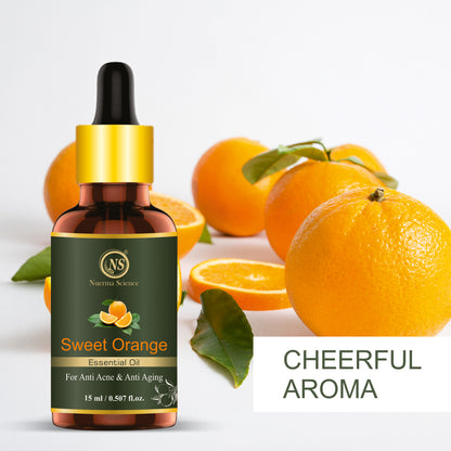 Nuerma Science Sweet Orange Essential Oil for Anti-Acne & Anti-Aging - 15ml