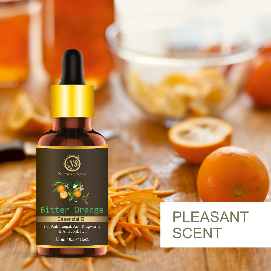 Nuerma Science Bitter Orange Essential Oil For Anti Fungal & Aromatherapy - 15ml