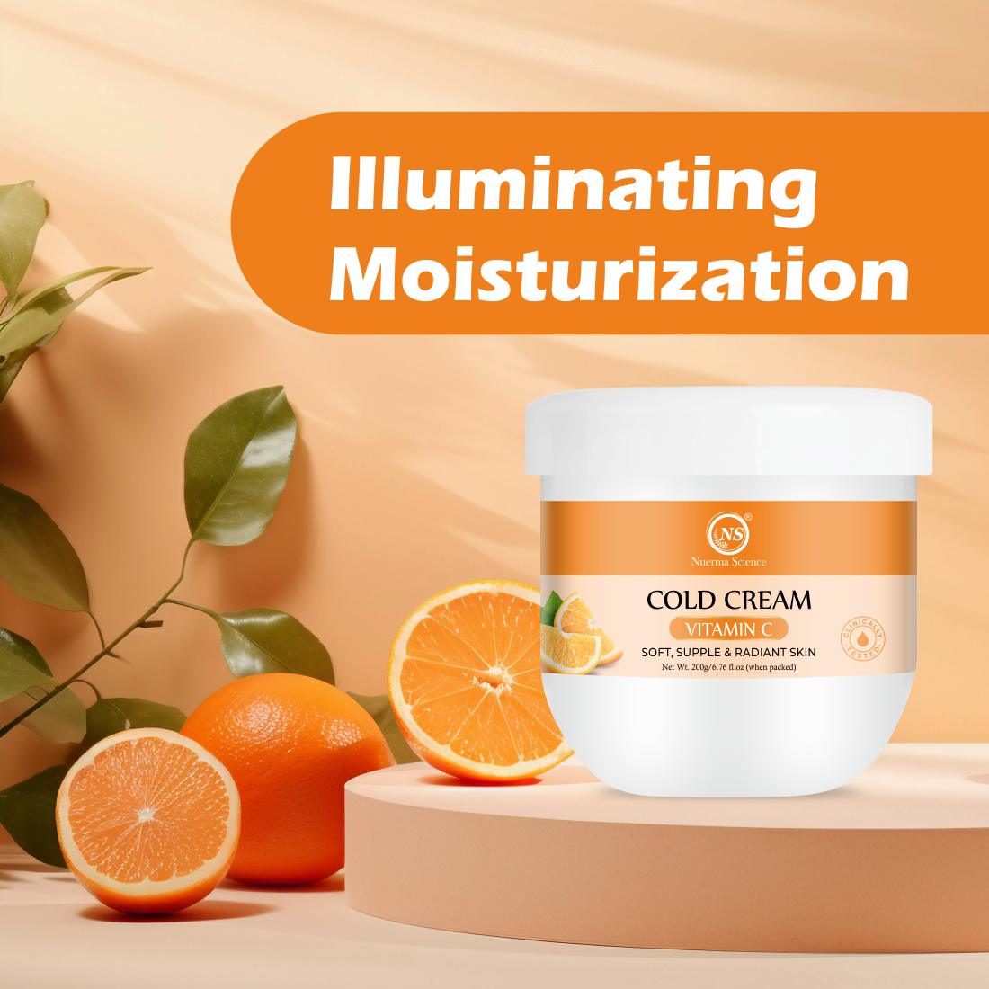 Nuerma Science Vitamin C Cold Cream for Soft, Supple & Radiant Skin - 200gm