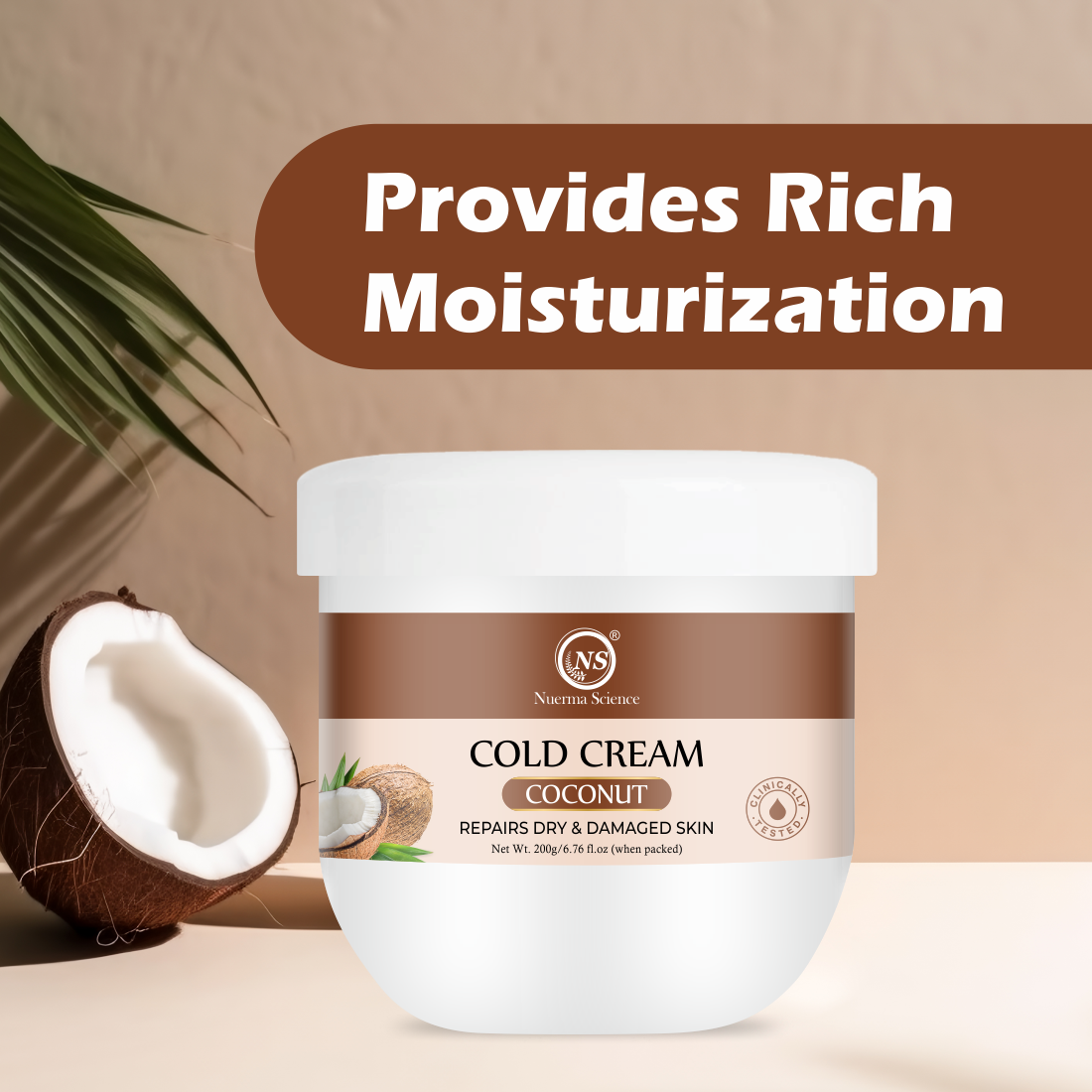 Coconut Cold Cream For Winters To Repair Dry & Damaged Skin - 200gm