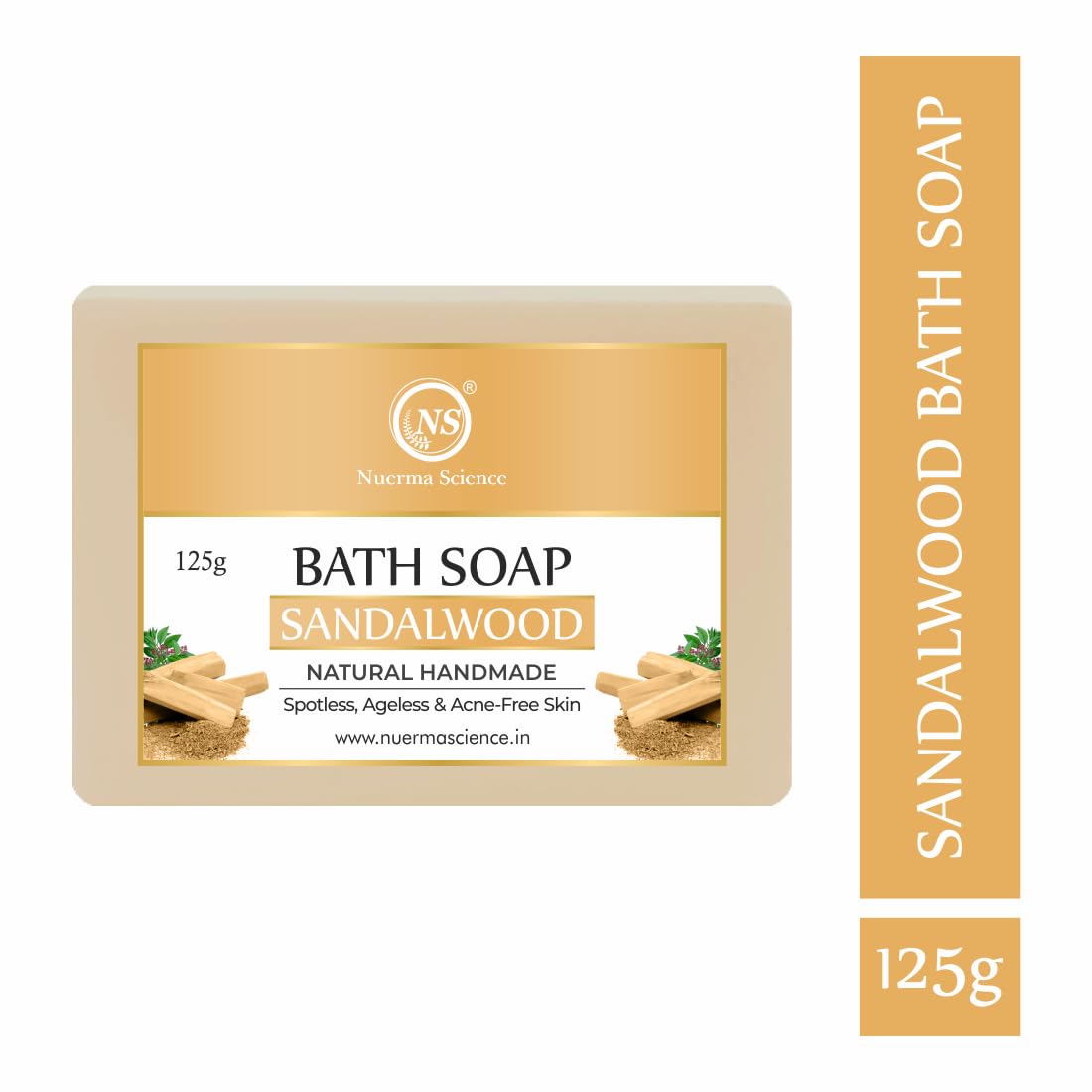 Nuerma Science Sandalwood Bath Soap | Spotless, Ageless & Acne-Free Skin