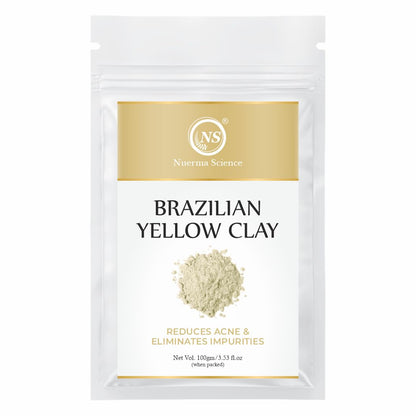 Nuerma Science Brazilian Yellow Clay - 100gm | Reduces Acne & Eliminates Impurities