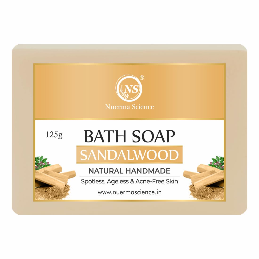 Nuerma Science Sandalwood Bath Soap | Spotless, Ageless & Acne-Free Skin