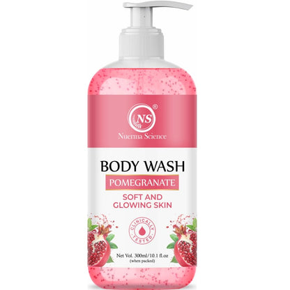 Nuerma Science Pomegranate Body Wash | For Soft & Glowing Skin - 300ml