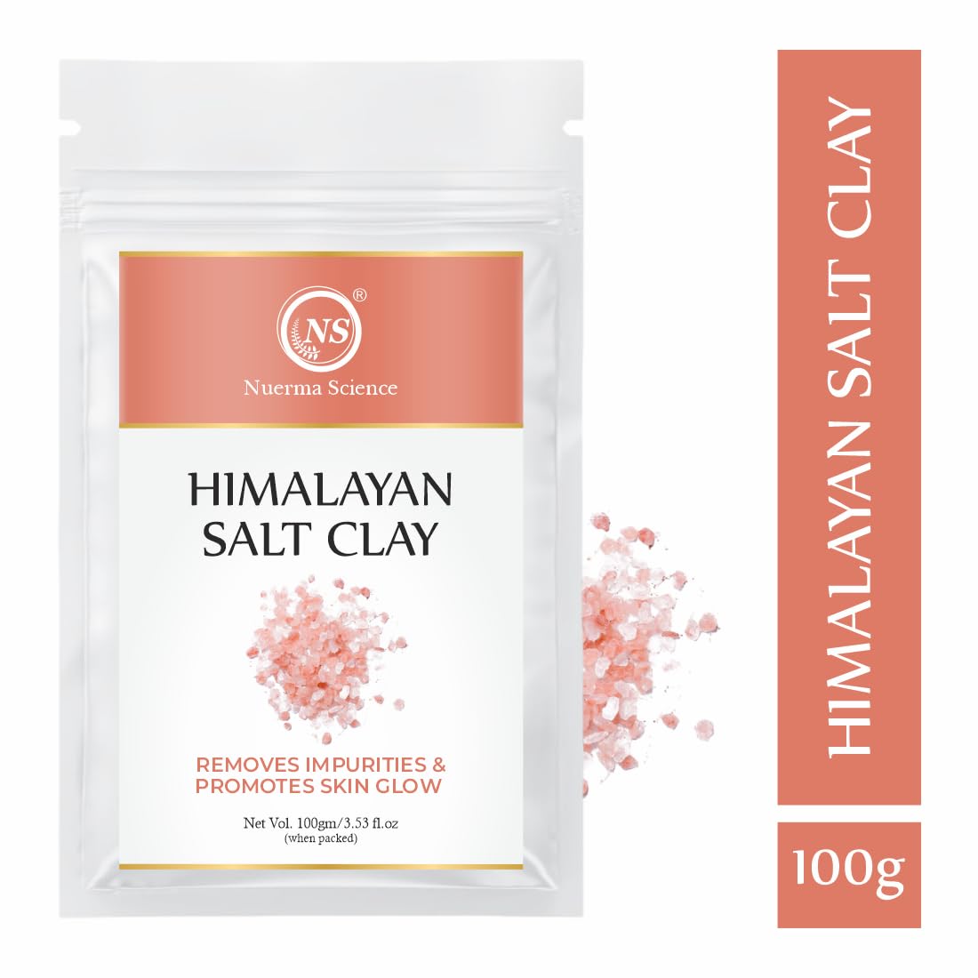 Nuerma Science Himalayan Salt Clay - 100gm | Removes Impurities & Promotes Skin Glow