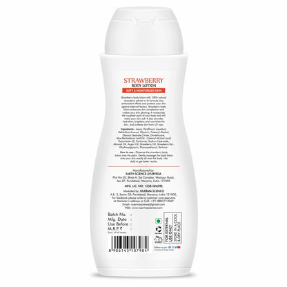 Nuerma Science Strawberry Body Lotion for Deep Skin Hydration & Moisturization - 218ml