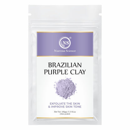 Nuerma Science Brazilian Purple Clay - 100gm | Exfoliates Skin & Improves Skin Tone