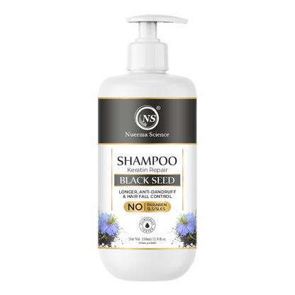 Nuerma Science Sulphate Free Keratin Repair Black Seed Shampoo For Keratin Botox and Coloured Hair - 350ml