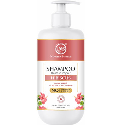 Nuerma Science Hibiscus Hair Shampoo with Keratin Repair (SLS Free) - 350ml