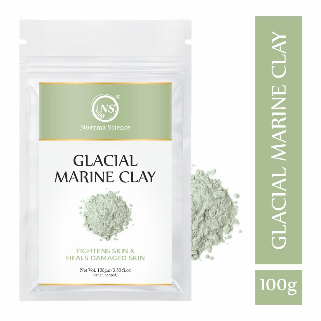 Nuerma Science Glacial Marine Clay - 100gm | Tightens Skin & Heals Damaged Skin