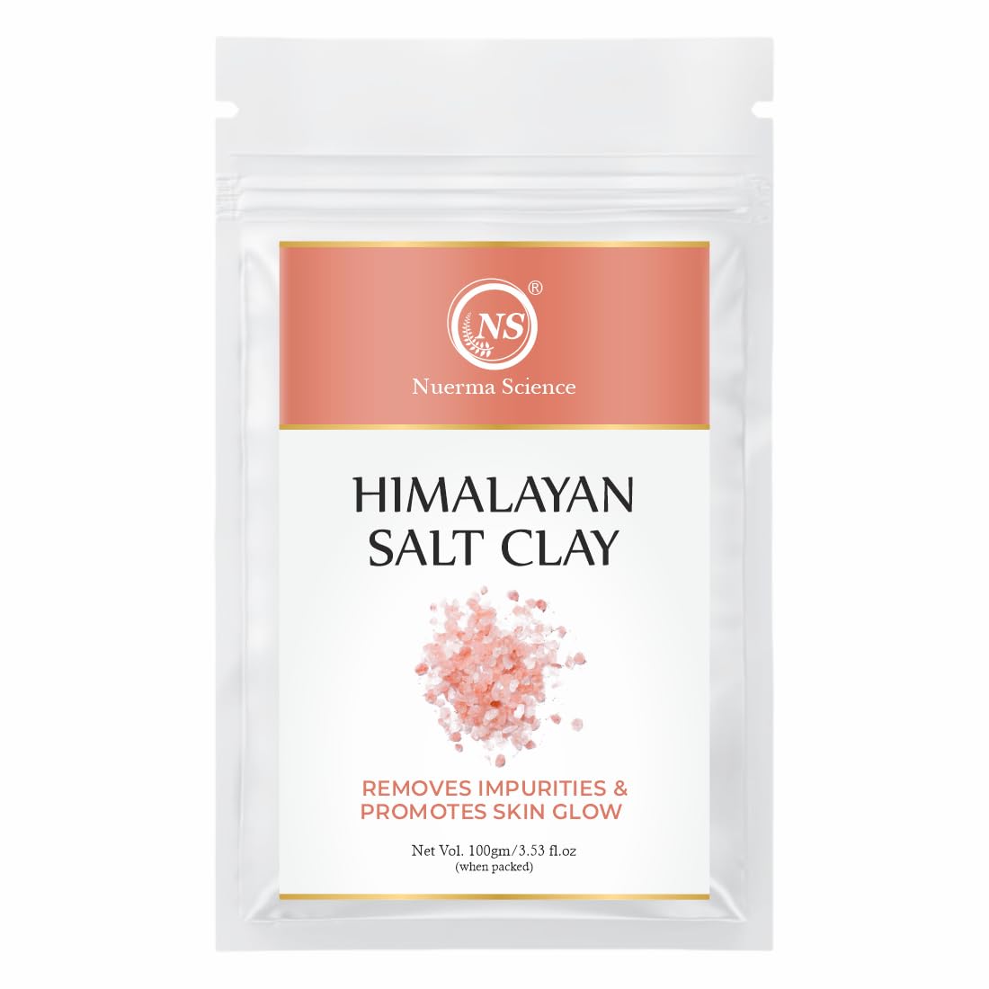 Nuerma Science Himalayan Salt Clay - 100gm | Removes Impurities & Promotes Skin Glow