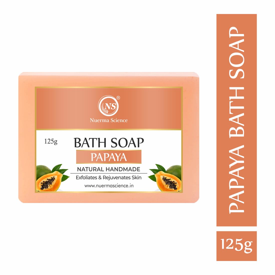 Nuerma Science Papaya Bath Soap | Exfoliates & Rejuvenates Skin