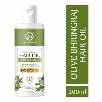 Nuerma Science Olive Bhringraj Hair Oil to Fight Hair Loss & Promote Hair Growth