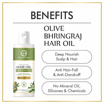 Nuerma Science Olive Bhringraj Hair Oil to Fight Hair Loss & Promote Hair Growth