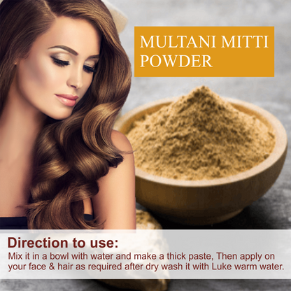 Multani Mitti Powder For Glowing Skin & Anti Pigmentation - 100mg