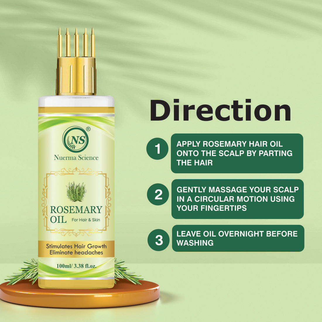 Rosemary Hair Oil for Anti-Dandruff and Stimulate Hair Growth - 100ml