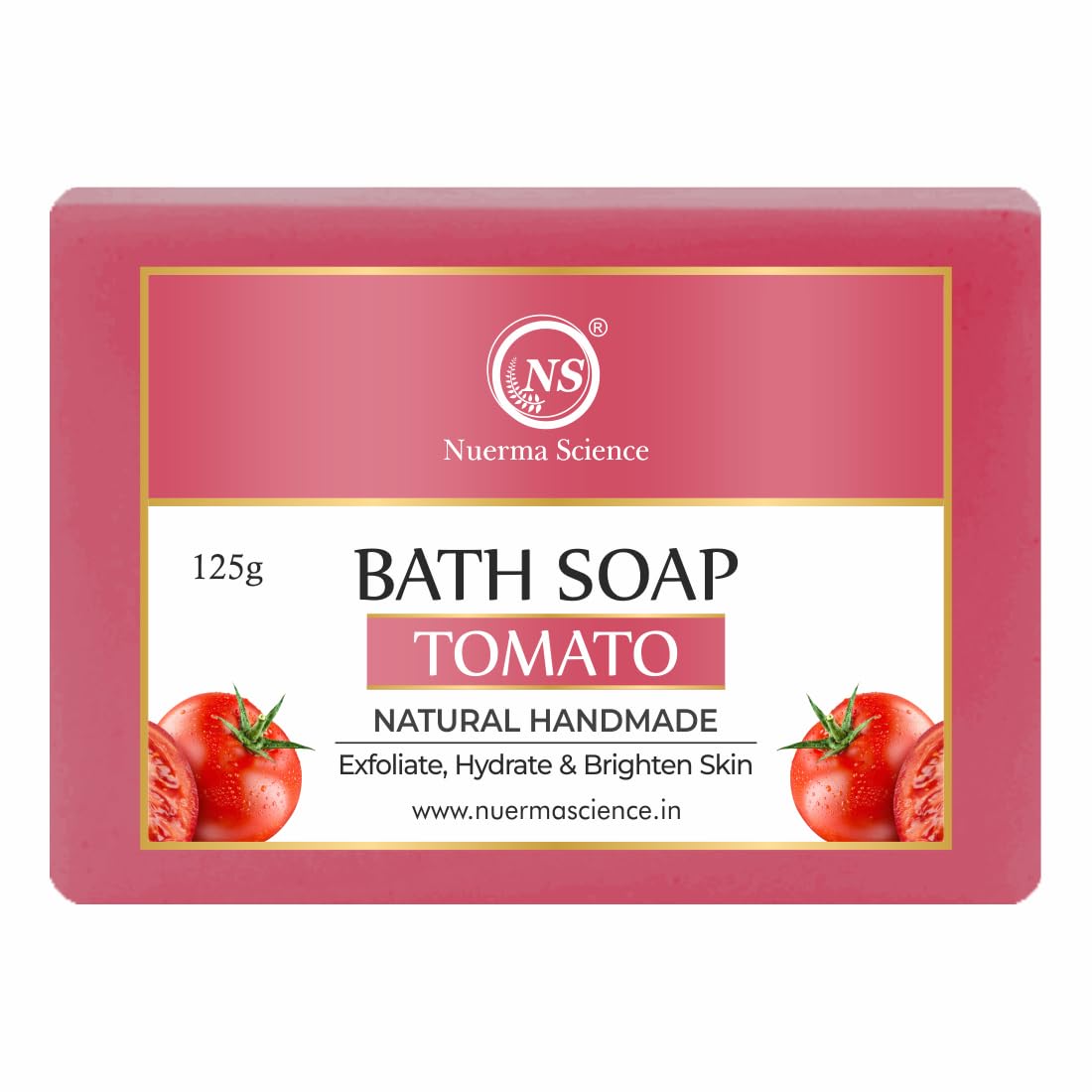 Nuerma Science Tomato Bath Soap | Exfoliate, Hydrate & Brighten Skin