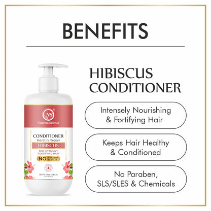 Nuerma Science Hibiscus Hair Conditioner with Keratin Repair - 350ml