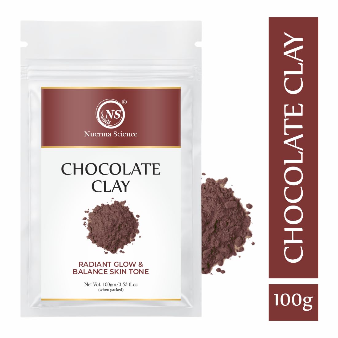 Nuerma Science Chocolate Clay - 100gm | Radiant Glow & Balance Skin Tone