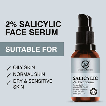 Nuerma Science Salicylic Acid Face Serum - 15ml | Clear, Radiant Skin