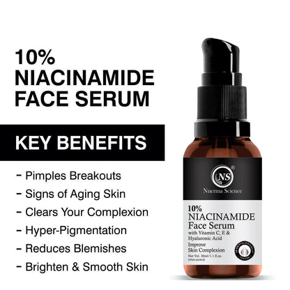 Nuerma Science 10% Niacinamide Face Serum - 15ml | Plump, Smooth, Radiant Skin