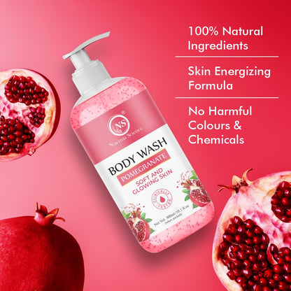 Nuerma Science Pomegranate Body Wash | For Soft & Glowing Skin - 300ml