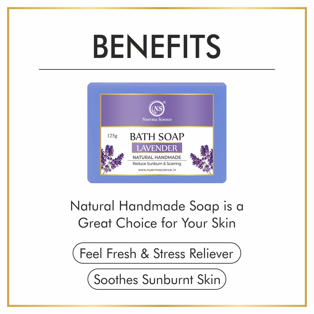 Nuerma Science Lavender Bath Soap | reduce sunburn & scarring