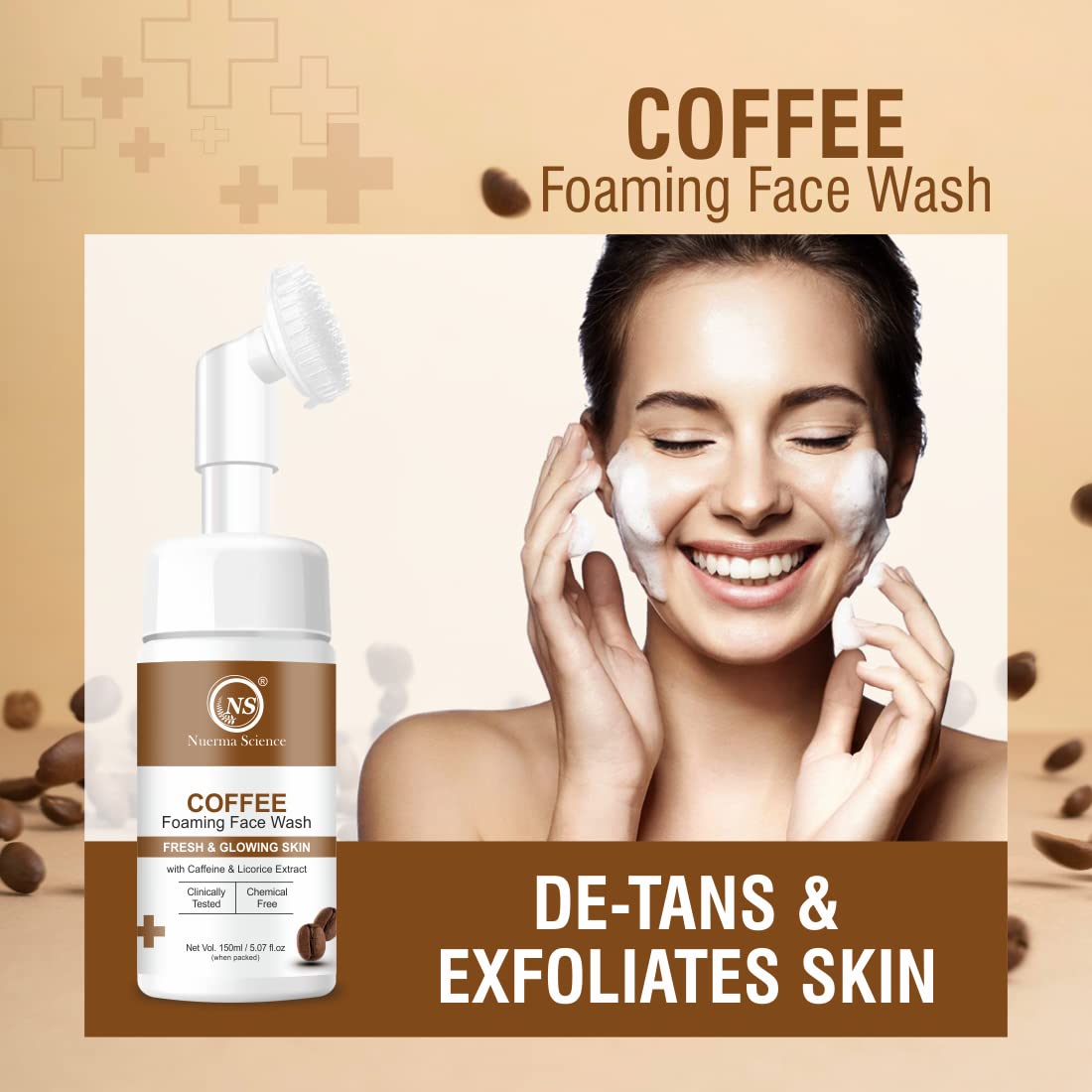 Nuerma Science Coffee Foaming Face Wash - 150ml