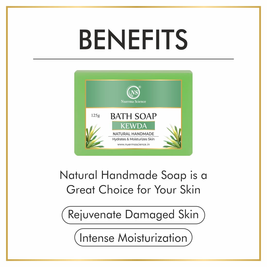 Nuerma Science Kewda Bath Soap | Hydrates & Moisturizes Skin