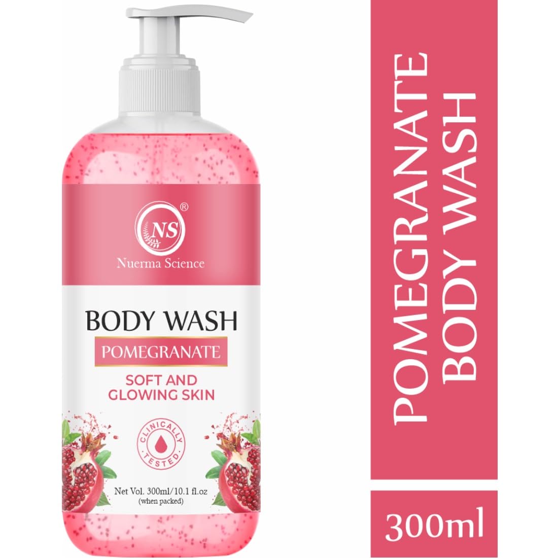 Nuerma Science Pomegranate Body Wash | For Soft & Glowing Skin - 300ml