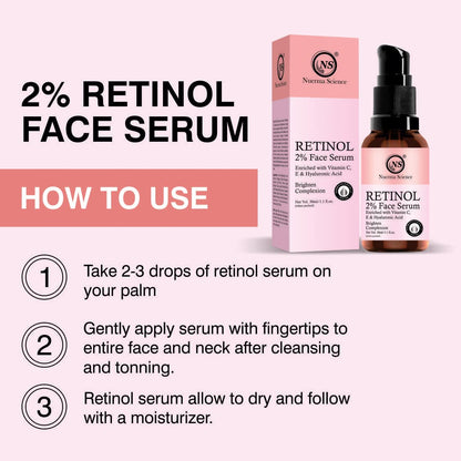 Nuerma Science 2% Retinol Face Serum - 15ml | Refine, Renew, Restore