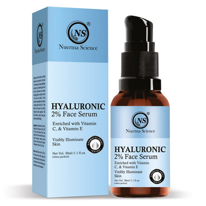 Nuerma Science 2% Hyaluronic Acid Face Serum - 15ml | Hydrates, Firms & Brightens