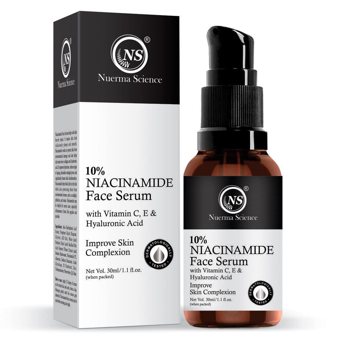 Nuerma Science 10% Niacinamide Face Serum - 15ml | Plump, Smooth, Radiant Skin