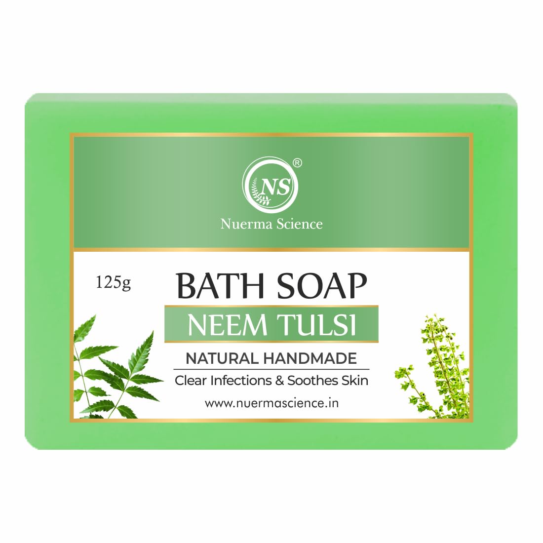 Nuerma Science Neem Tulsi Bath Soap | Purifies & Soothes Skin