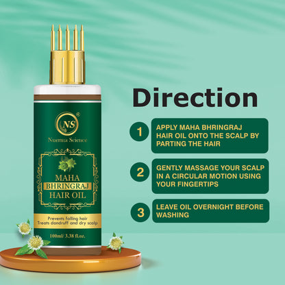 Maha Bhringraj Hair Oil direction