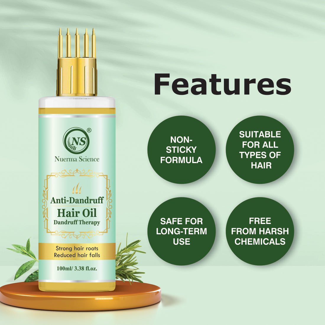 Anti-Dandruff Hair Oil feactures