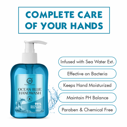 Nuerma Science Ocean Blue Hand Wash Enriched with Aloe Vera & Vitamin E - 250ml