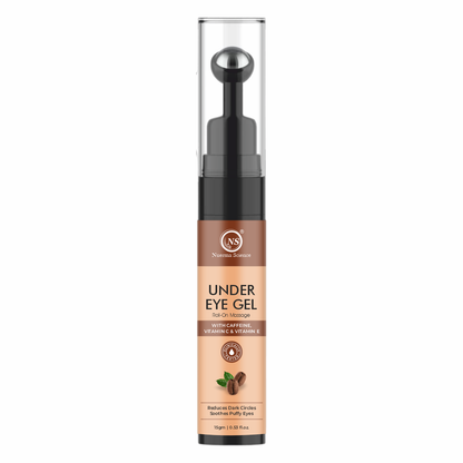 Nuerma Science Under Eye Gel Massage Roll-On to Reduce Dark Circles, Soothes Puffy Eyes - 15gm