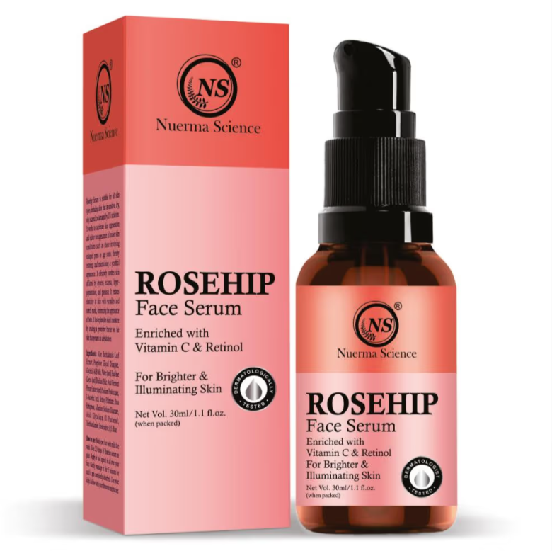 Nuerma Science Rosehip Face Serum - 15ml | Hydrates, Reduces Scars & Corrects Fine Lines