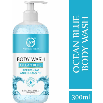 Nuerma Science Ocean Blue Body Wash | For Refreshing & Cleansing Body - 300ml